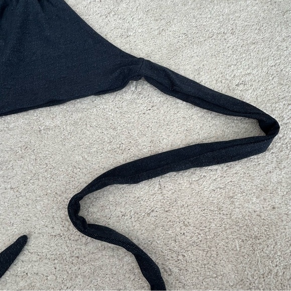 L*SPACE Denim Look Halter Bikini Top - Picture 4 of 13